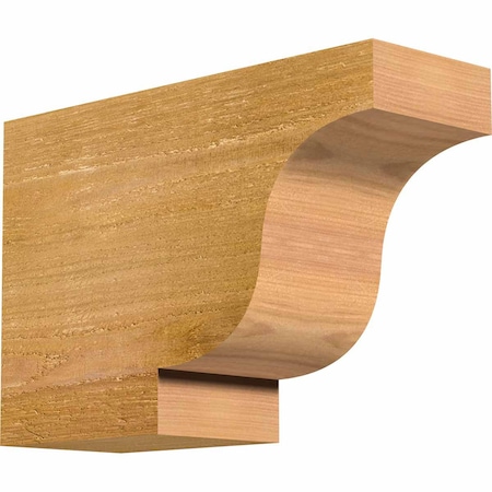 Ekena Millwork Newport Rough Sawn Rafter Tail, Western Red Cedar, 4"W x 8"H x 12"L RFT04X08X12NEW00RWR